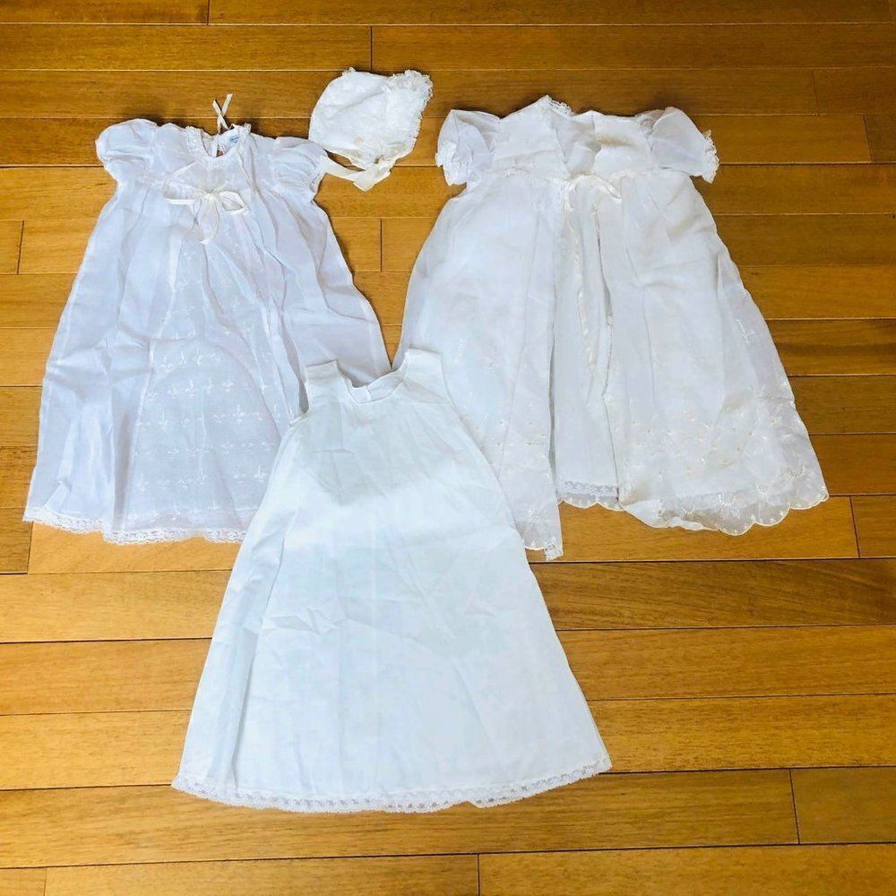 MADONNA Baby Christening Gown 6-12M LOT 4